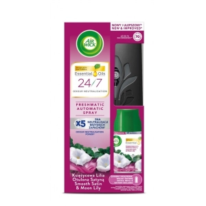 Odświeżacz powietrza AIR WICK elektryczny freshmatic urządzenie + wkład 250ml. - książycowa lilia otulona