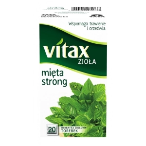 Herbata VITAX ziołowa mięta strong op.20 torebek