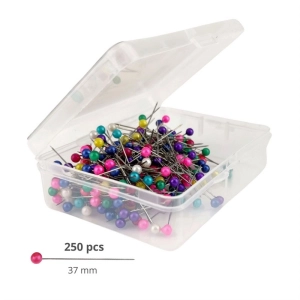 Szpilki D.RECT plastikowe pudełko mix kolorów op.250szt. -284751