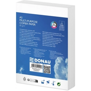 Papier xero A5 DONAU klasa C 80g. op.500 - biały ( MAŁY 1/2 A4 !!! )-284779