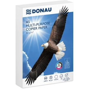 Papier xero A5 DONAU klasa C 80g. op.500 - biały ( MAŁY 1/2 A4 !!! )-284782