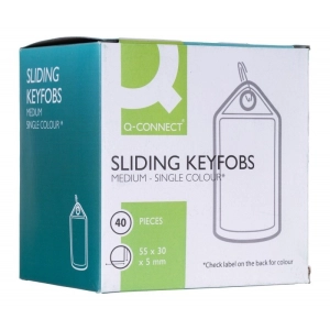 Zawieszka do kluczy Q-CONNECT 55x30mm 40 szt. - żółte-285261