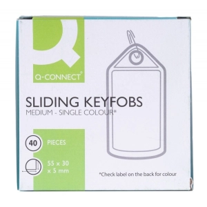 Zawieszka do kluczy Q-CONNECT 55x30mm 40 szt. - żółte-285263
