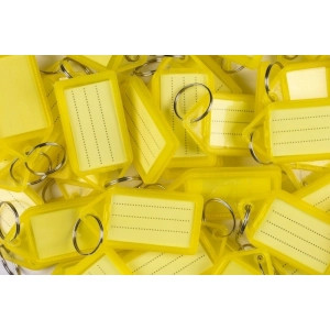 Zawieszka do kluczy Q-CONNECT 55x30mm 40 szt. - żółte-285264