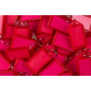 Zawieszka do kluczy Q-CONNECT 55x30mm 40 szt. - czerwone-285266