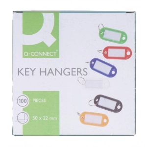 Zawieszka do kluczy Q-CONNECT 50x22mm 100 szt. - białe-285296