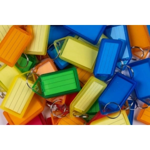 Zawieszka do kluczy Q-CONNECT 55x30mm 40 szt. - mix kolorów-285299