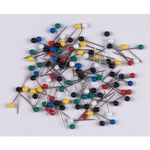 Szpilki Q-CONNECT 4x20mm w plastikowym pudełku mix kolorów-285331