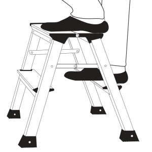 Drabinka aluminiowa Q-CONNECT 2-stopnie-285341
