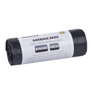 Worki na śmieci DONAU HOME mocne (LDPE) 60l 20 szt. - czarne