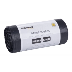 Worki na śmieci DONAU HOME mocne (LDPE) 120l 25 szt. - czarne