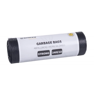 Worki na śmieci DONAU HOME mocne (LDPE) 240l 10 szt. - czarne