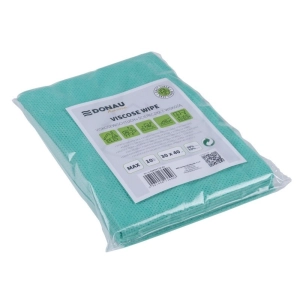 Ścierka DONAU HOME z wiskozą 70% składana max 30x40cm 10 szt. - zielona