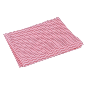 Ścierka DONAU HOME z wiskozą 70% składana fala 30x40cm 100 szt. - różowa