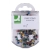 Szpilki Q-CONNECT 4x20mm w plastikowym pudełku mix kolorów