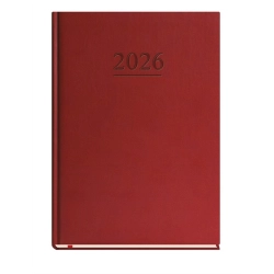 Kalendarz terminarz Klasyczny B5 2026 - bordowy Michalczyk i Prokop T-221V-B kalendarz 1 strona 1 tydzień + strona na notatki
