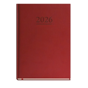 Kalendarz terminarz Klasyczny B5 2026 - bordowy Michalczyk i Prokop T-221V-B kalendarz 1 strona 1 tydzień + strona na notatki