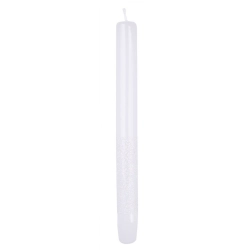 Świeca stołowa DONAU HOME Onyx 22x250mm 4 szt. biały
