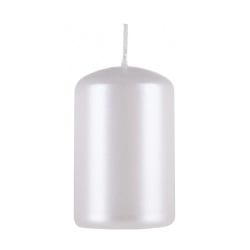 Świeca słupek DONAU HOME Adwent Lakier 50x80mm 4 szt. biały perła