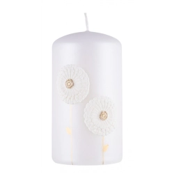 Świeca słupek DONAU HOME Dmuchawce 70x130mm biały