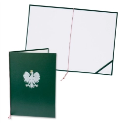 Okładka na dyplom WARTA A4 z orłem kolorowym - zieleń