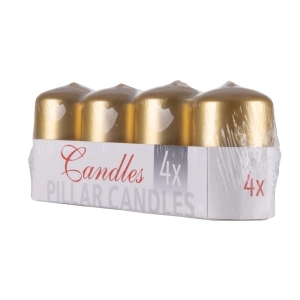 Świeca słupek DONAU HOME Adwent Lakier 50x80mm 4 szt. złoty-287435