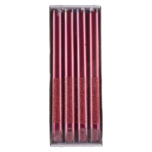 Świeca stołowa DONAU HOME Onyx 22x250mm 4 szt. czerwony-287449