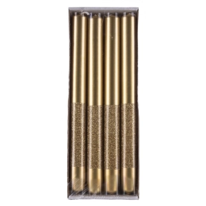 Świeca stołowa DONAU HOME Onyx 22x250mm 4 szt. złoty-287451