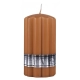 Świeca słupek ryflowana DONAU HOME Wave 70x130mm karmelowy