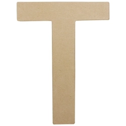 Litera fantazyjna "T" z masy papierowej AC413, Decopatch