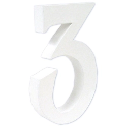 Cyfra duża „3” - 3 x 13 x 20,5cm. AC205, Decopatch