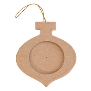 Bombka owalna ( foto ) do zawieszania 8 x 9 x 0,5 cm. NO052 C, Decopatch