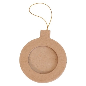 Bombka okrągła ( foto ) do zawieszania 8 x 9,5 x 0,5 cm. NO050 C, Decopatch-288637