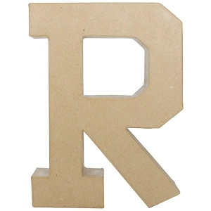 Litera fantazyjna "R" z masy papierowej AC411, Decopatch