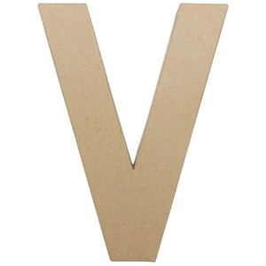 Litera fantazyjna "V" z masy papierowej AC415, Decopatch