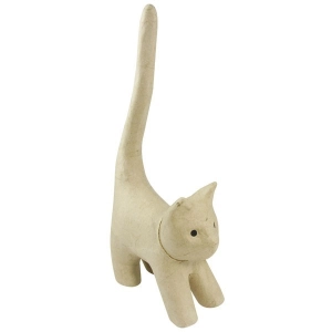 Figura Kot z długim ogonem średni - 16,5 x 7 x 35 cm. SA112, Decopatch