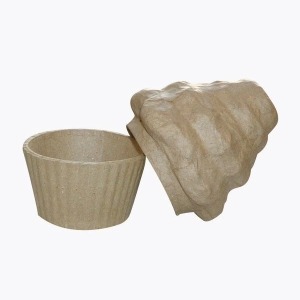 Pudełko w kształcie babeczki z masy papierowej 8 x 8 x 8 cm AC318, Decopatch-288861
