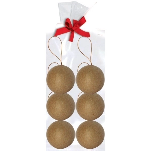 Bombki papierowe 6,5 cm zestaw 6 szt NO006, Decopatch