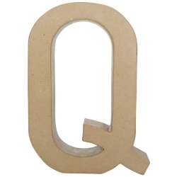 Litera fantazyjna "Q" z masy papierowej AC410, Decopatch