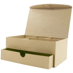 Pudełko prostokątne z szufladką na biżuterię 19 x 8 x 11cm. BT025, Decopatch