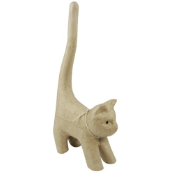 Figura Kotek z długim ogonem mały - 9,3 x 3,5 x 16,5 cm. AP129, Decopatch