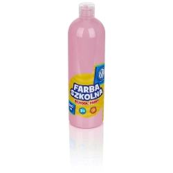 Farba plakatowa szkolna ASTRA butelka 500ml. - różowa jasna