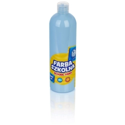 Farba plakatowa szkolna ASTRA butelka 500ml. - błękitna