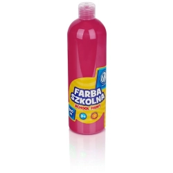 Farba plakatowa szkolna ASTRA butelka 500ml. - różowa