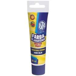 Farba plakatowa ASTRA tubka 30ml. - niebieska ciemna