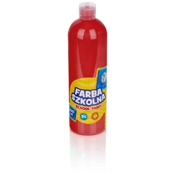 Farba plakatowa szkolna ASTRA butelka 500ml. - czerwona