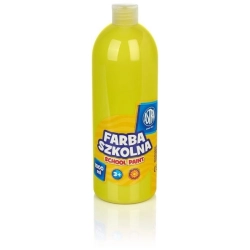 Farba plakatowa szkolna ASTRA butelka 1000ml. - cytrynowa