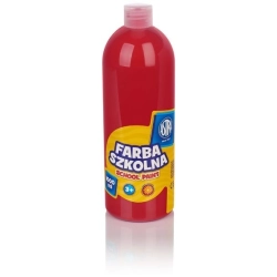Farba plakatowa szkolna ASTRA butelka 1000ml. - czerwona