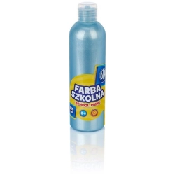 Farba plakatowa szkolna ASTRA butelka 250ml. - perłowa niebieska