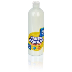 Farba plakatowa szkolna ASTRA butelka 500ml. - biała